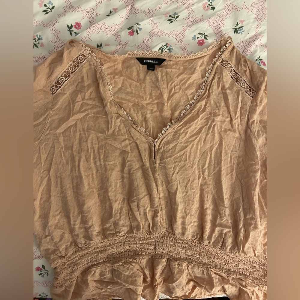 Barely worn Express blouse, light pink. Size XL